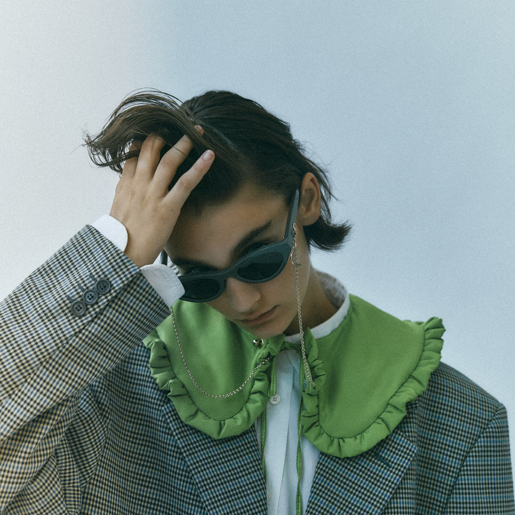 Puffy Collar Chain . Acid Green